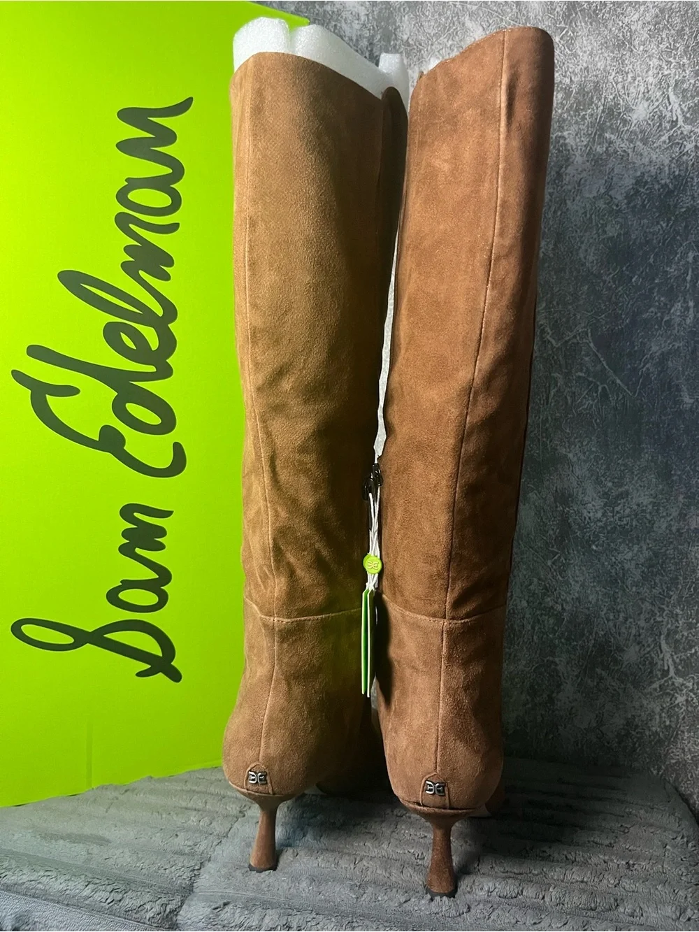 Sam Edelman Toffee Suede Over-the-Knee Pointed Toe Boots new